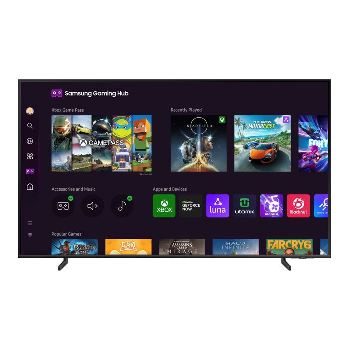 Samsung 43Q60D - TV QLED da 43 pollici (109 cm) - 4K UHD 3840x2160 - Quantum HDR - Smart TV - Hub per videogiochi - 3xHDMI - WiFi