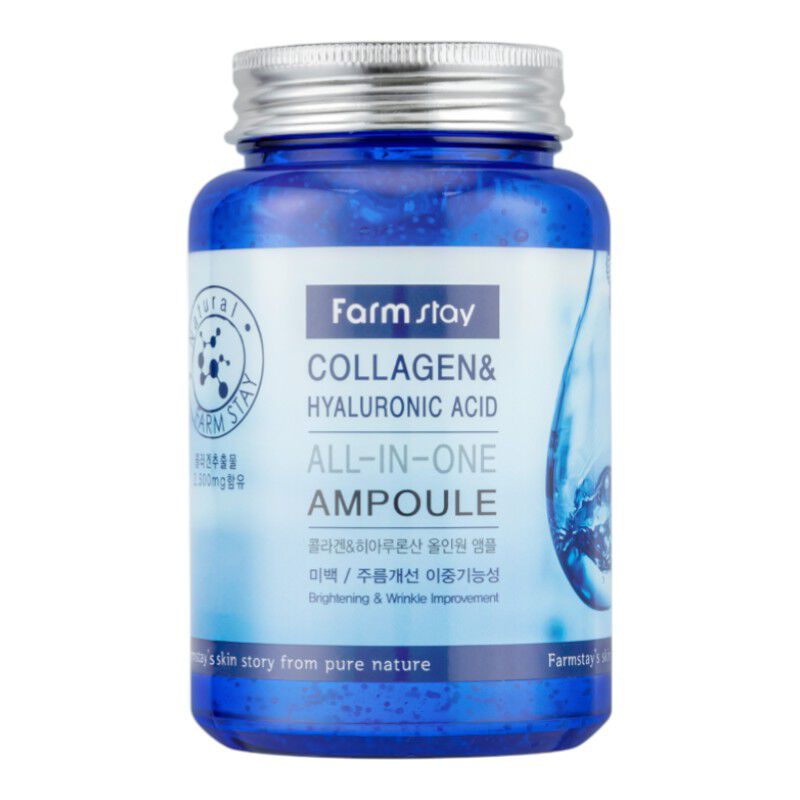 Ampoule tout-en-un Farmstay Collagène et acide hyaluronique