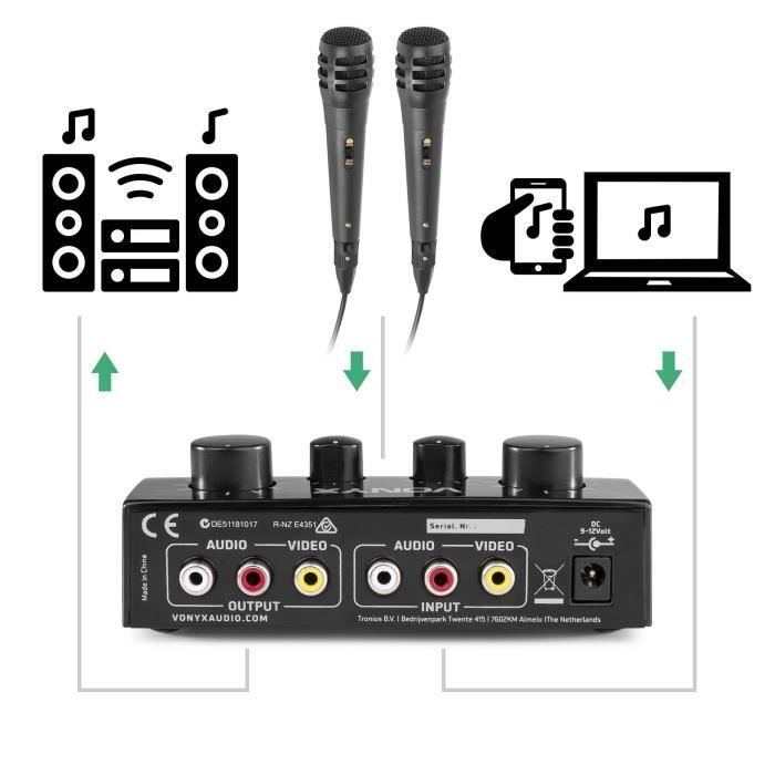 Kit de Karaokê - VONYX - Vonyx AV430B - Preto - Elétrico - Para Ambientes Internos