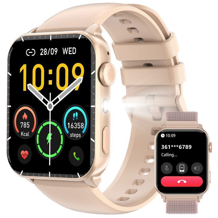 SmartWatch Blackview Montre Connectée Femme Intelligente Etanche GPS Fréquence Cardiaque Fitness Tracker pour iOS Android Xiaomi