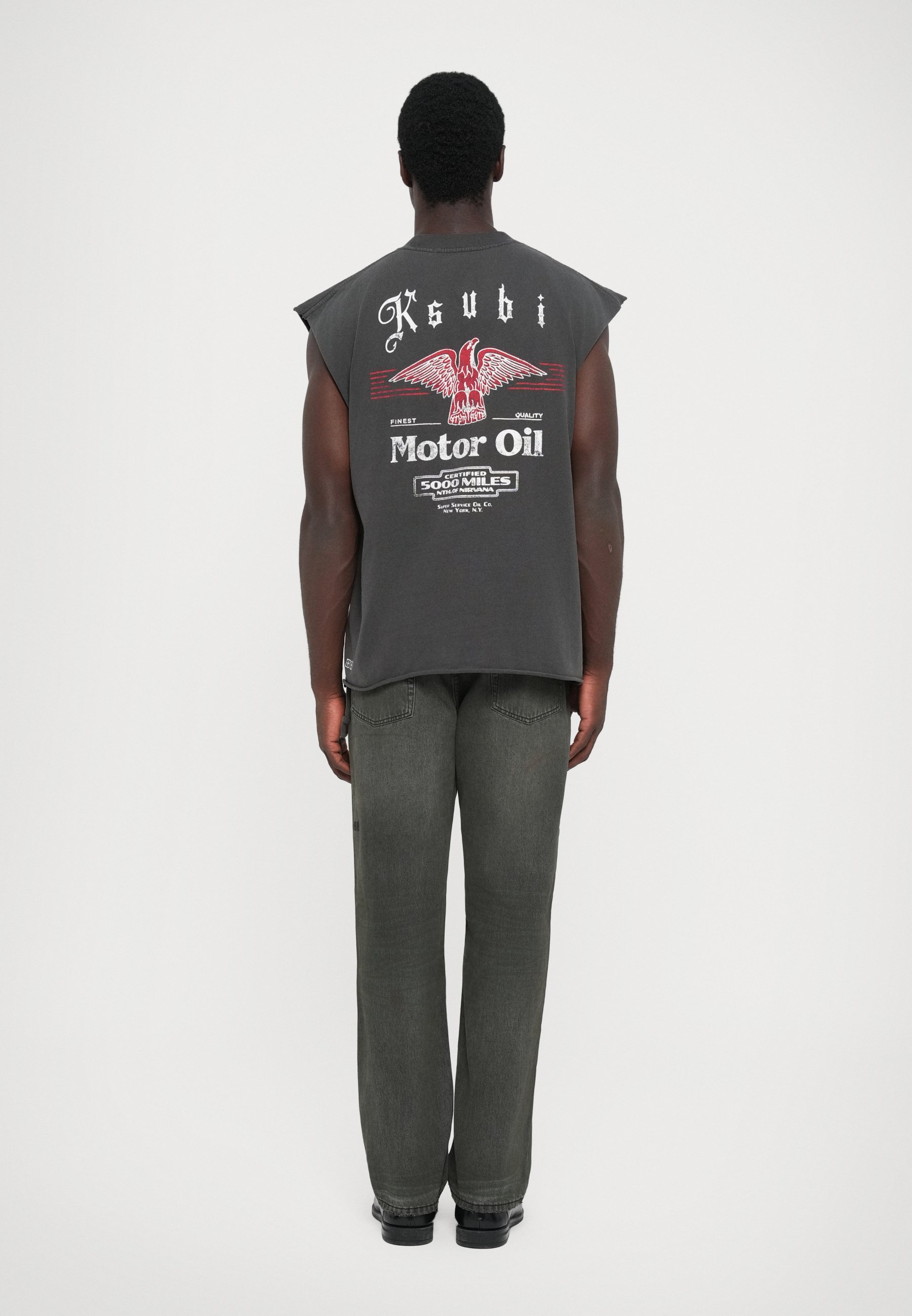 Ksubi TRUCKSTOP ECKESS CUTOFF - Top - houtskool