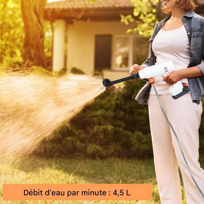 180W cordless portable high-pressure cleaner with fast-charging battery for heavy-duty and easy use