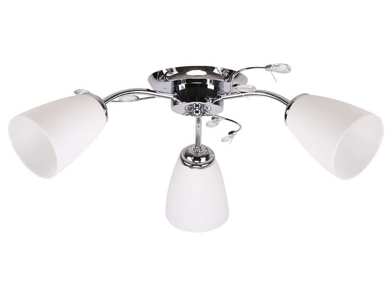 Lampa sufitowa Ursella 3-punktowa metalowa srebrna