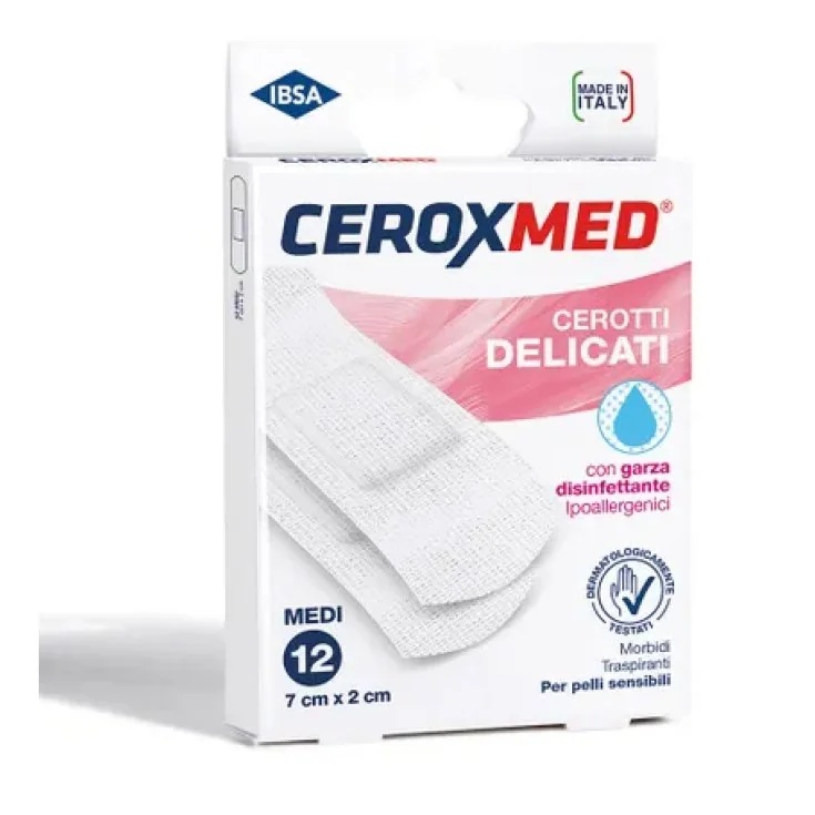 CEROXMED Ceroxmed Sensitive sterile Pflaster, mittlere Größe, 12 Stück