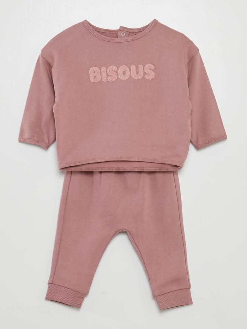 Sweatshirt + joggingbroek set met animatie - ROZE