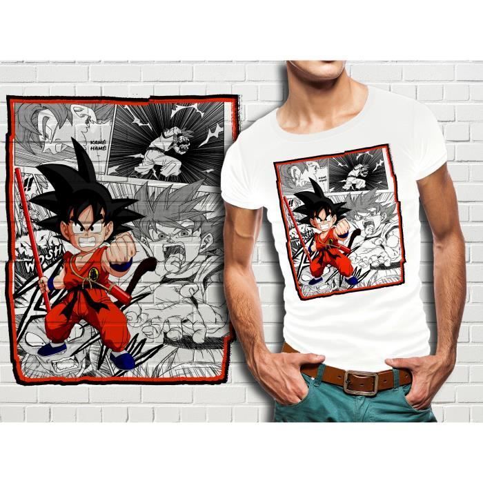 Camiseta blanca para hombre, talla M, Colección Manga Dragon Ball Z 418