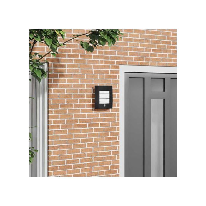 Applique murale extérieure moderne - vidaXL - Noir - 23.5x9x26 cm - Acier inoxydable et plastique