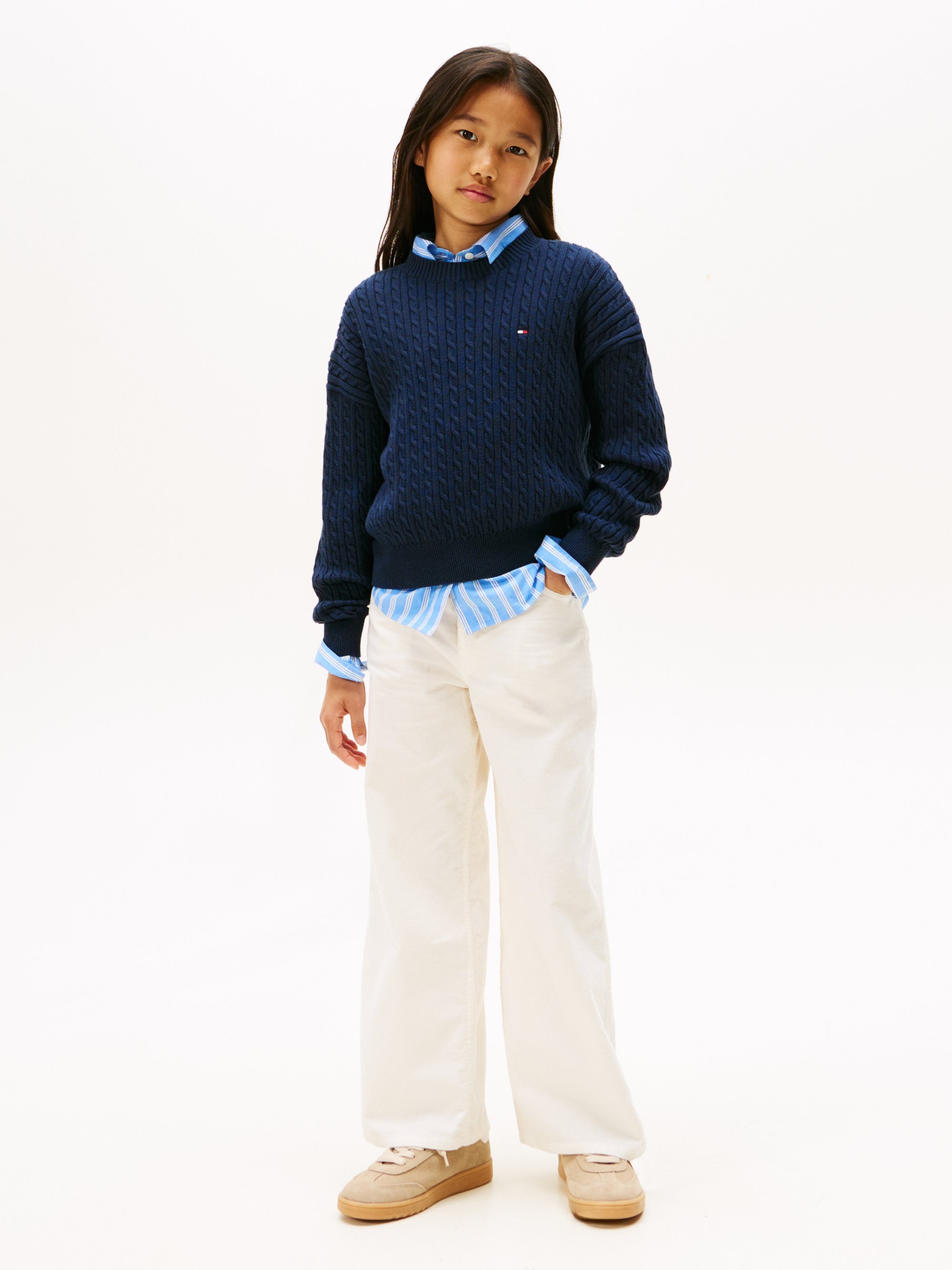 Tommy Hilfiger Zopfmusterpullover - Pullover - Dunkelblau
