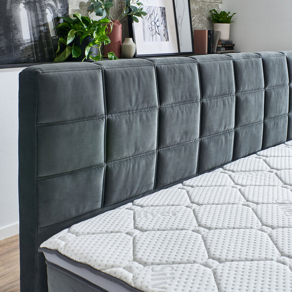 Boxspringbett Premium, anthrazit, 180 x 200 cm