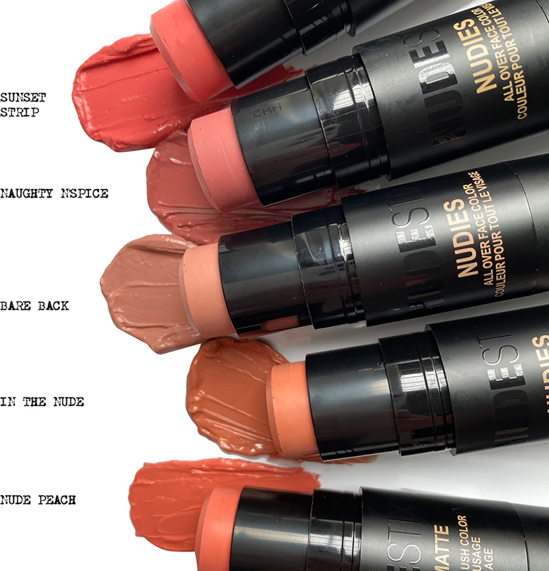 Nudestix Nudies Matte, cosmético multifuncional para maquiagem de olhos, lábios e rosto.