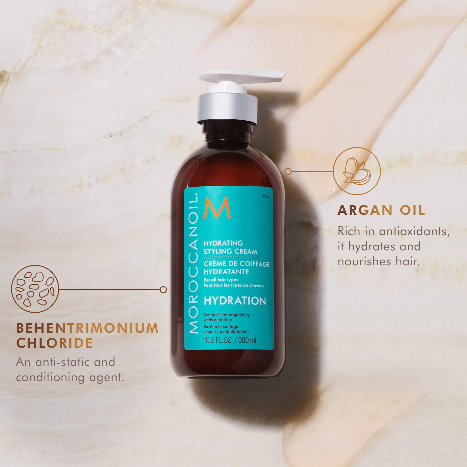 Hidratantna krema za oblikovanje kose 300 ml - Moroccanoil