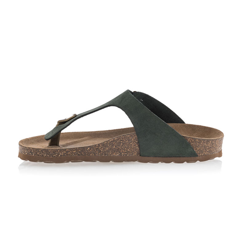 Grüne Damensandalen / Zehenfreie Schuhe