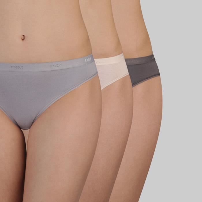 DIM Slip Les Pockets Ecodim X3 Topo/Rosa/Gris