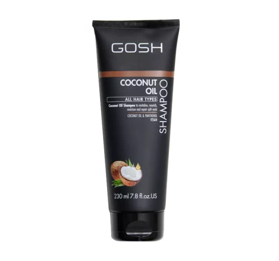Gosh Coconut Oil wegański szampon do włosów z rozdwojonymi końcówkami 230 ml