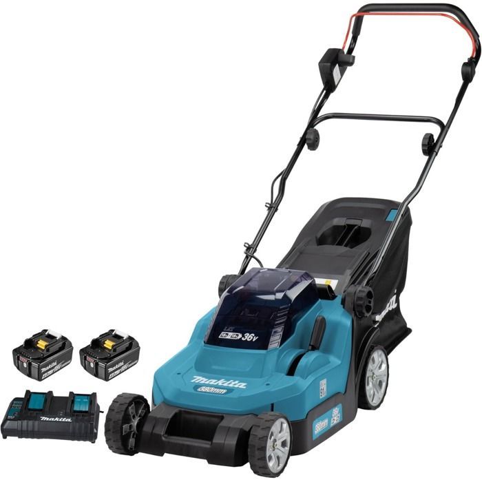 Rasaerba - Makita - DLM382PM2 - 36V - 2 batterie da 4Ah - Caricabatterie doppio DC18RD