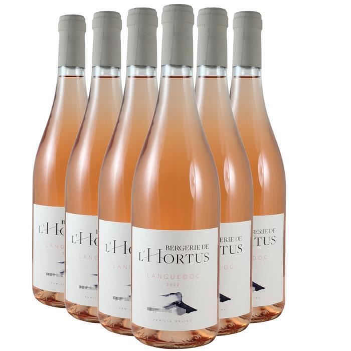 Hortus Le Loup dans la Bergerie Rosé 2022 - Doos met 6 flessen van 75cl - Roséwijn uit Languedoc-Roussillon - VDF Vin de France appellatie -