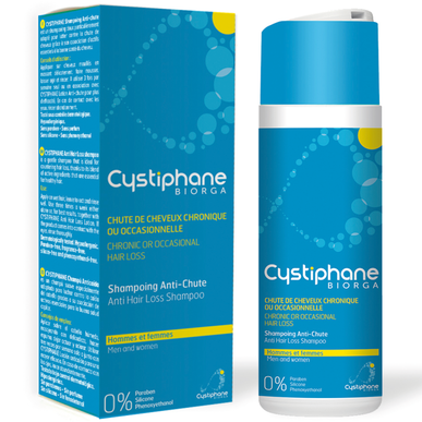 Biorga Cystiphane Anti-Hair Loss Shampoo, jemný šampon proti vypadávání vlasů, 200 ml