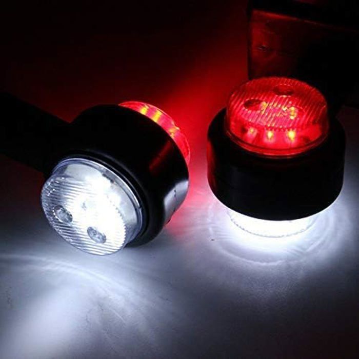 Juego de 2 luces de posición laterales LED de 12 V y 15 cm para remolque de camión