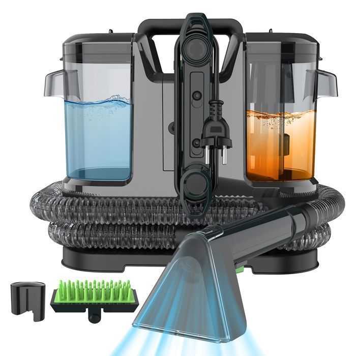 Nettoyeur Pour Canapé - Nettoyeur détacheur portable - 12Kpa - Tissu d'ameublement - 450 W - Réservoir 1,8 L - Tuyau 1,5 M