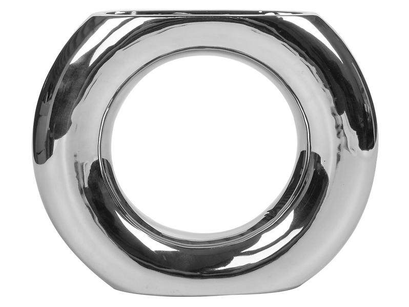 Wazon ceramiczny 16 cm srebrny