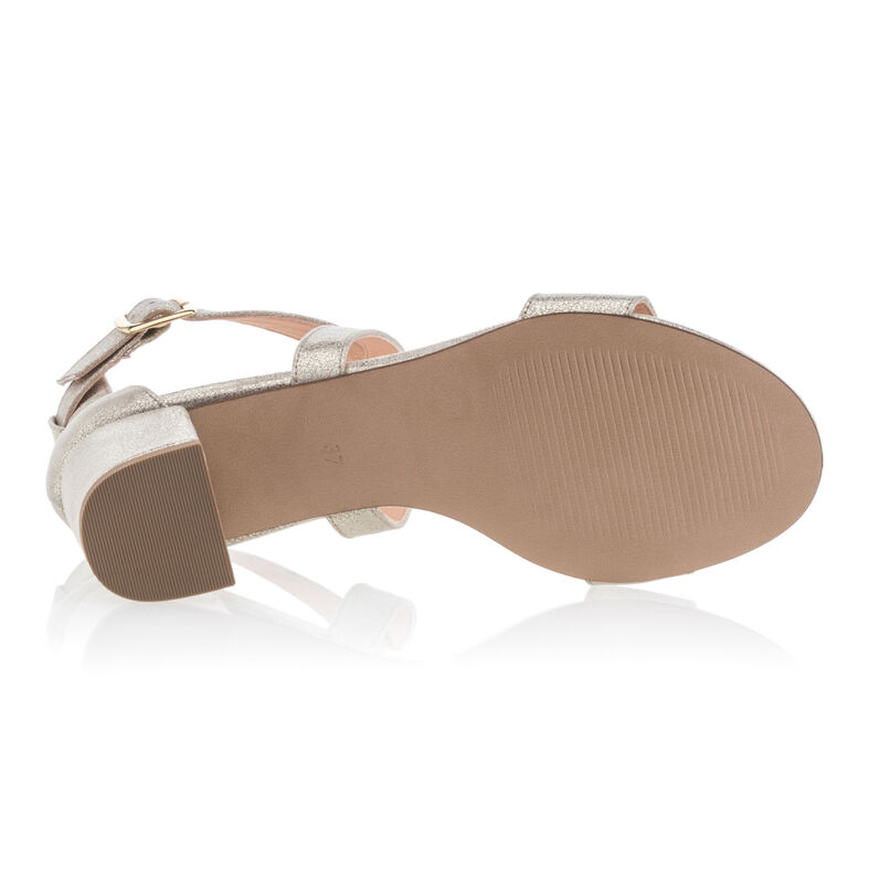 Sandalias plateadas para mujer / Zapatos de punta abierta