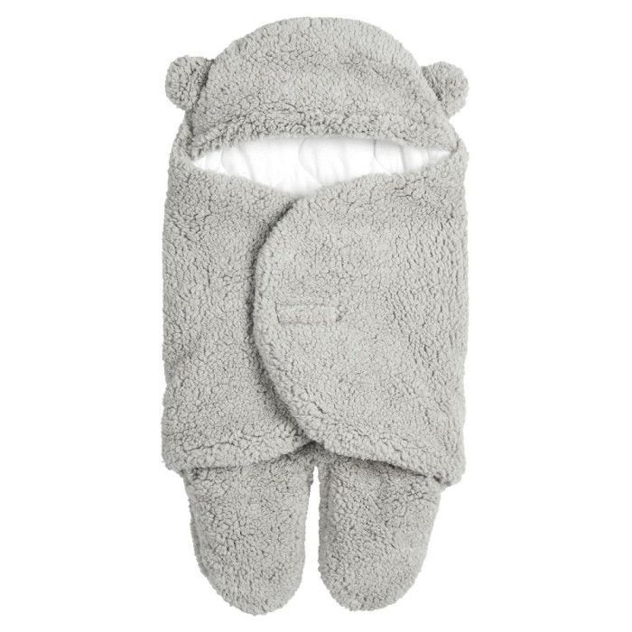 Saco de dormir para niños - Tom y Zoe - Osito de peluche - Polar - Suave - Gris