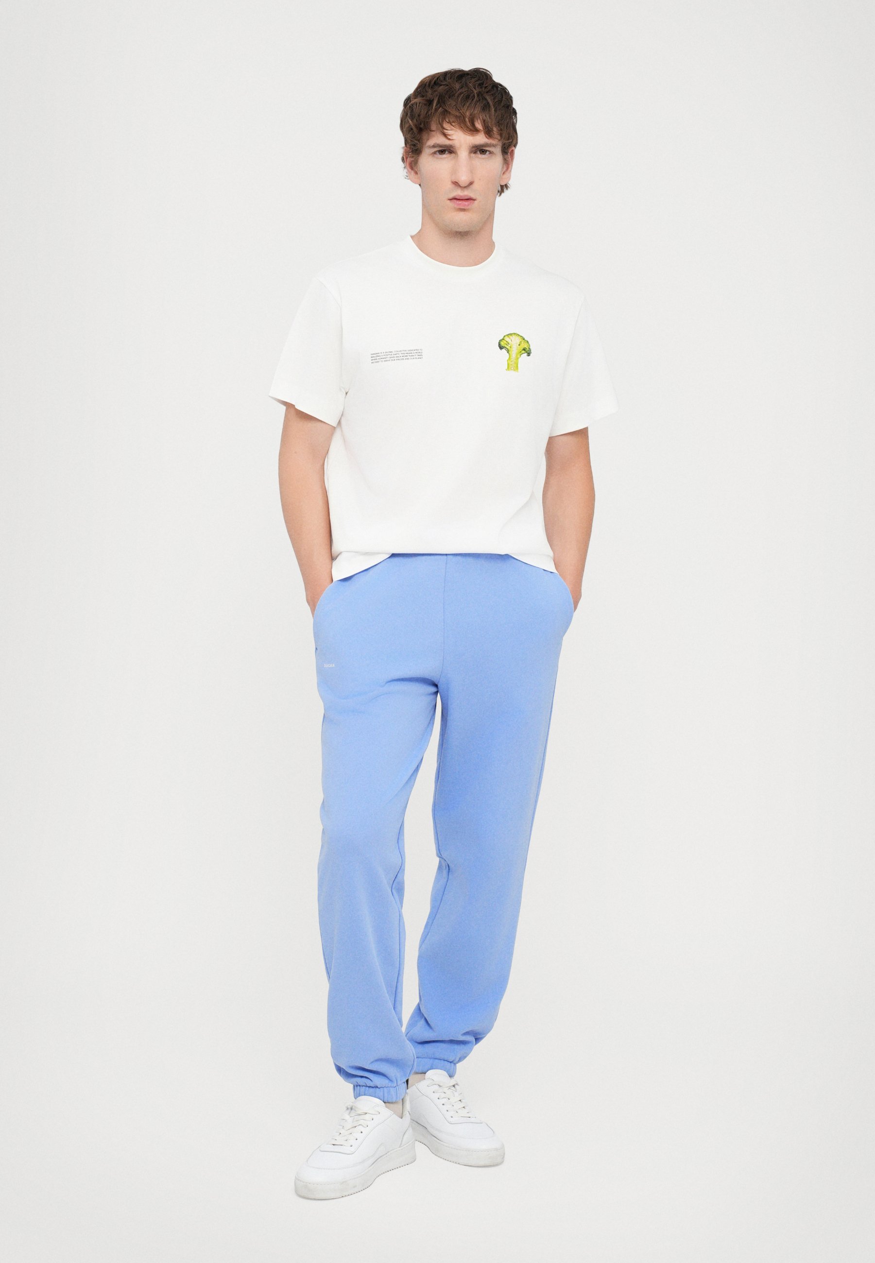 PANGAIA MIDWEIGHT BROCCOLI UNISEX - T-shirts med print - off-white