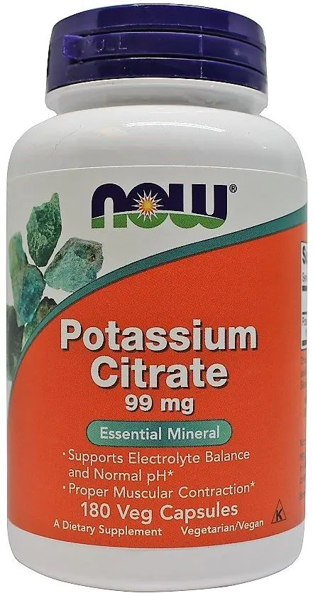 Now Foods Potassium Citrate 99 mg, Kapsułki
