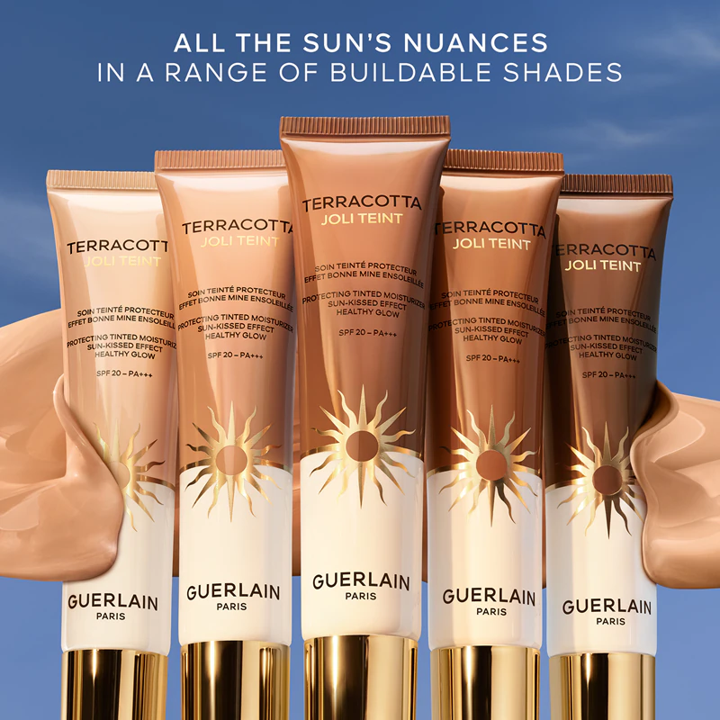 GUERLAIN Terracotta Joli Teint Hidratante com Cor Protetor e Base Iluminadora de Aparência Natural FPS 20