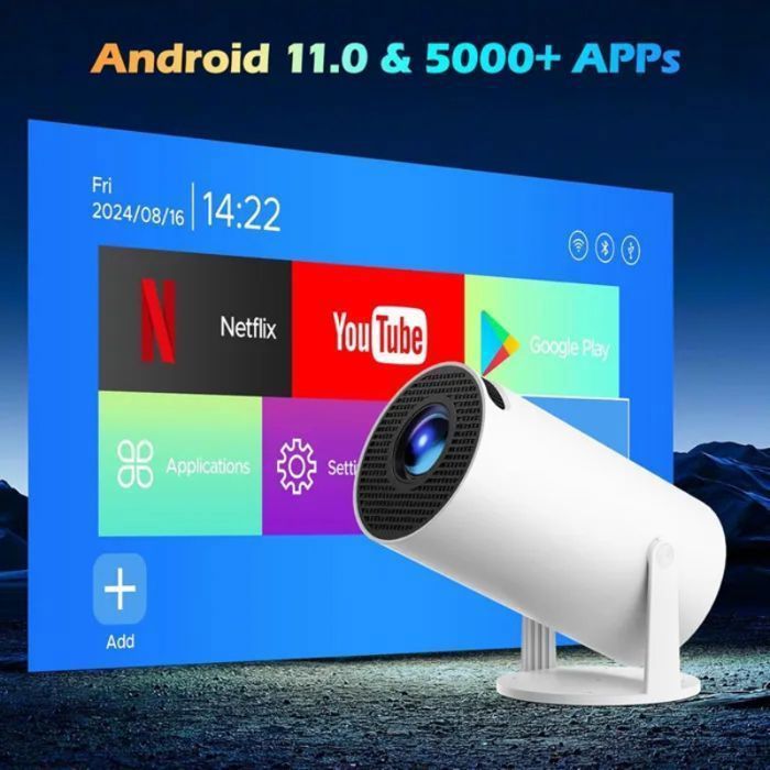 Portable projector - NOBRAND - HY300-PRO - Full HD 1080p - 1100 lumens - 5G WiFi & Bluetooth