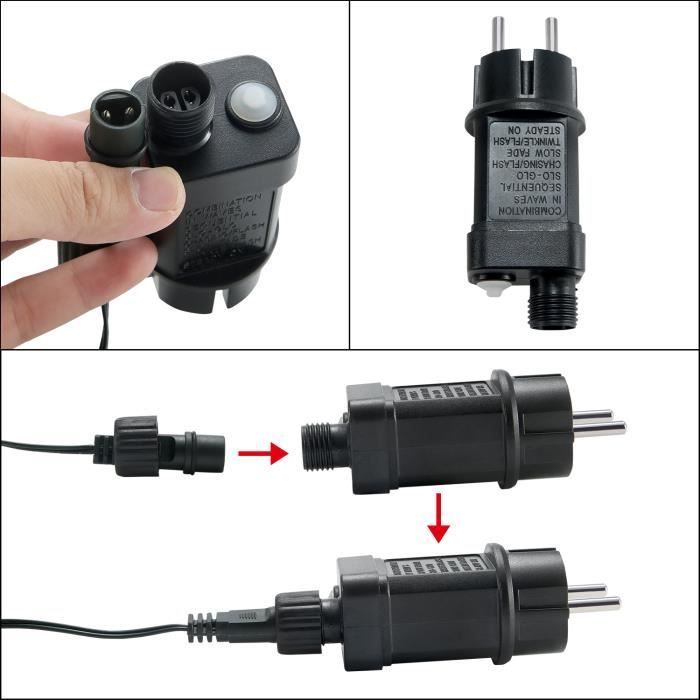 Guirnalda de luces LED YUENFONG - 30 m - 300 LED - 8 modos - Resistencia al agua IP44