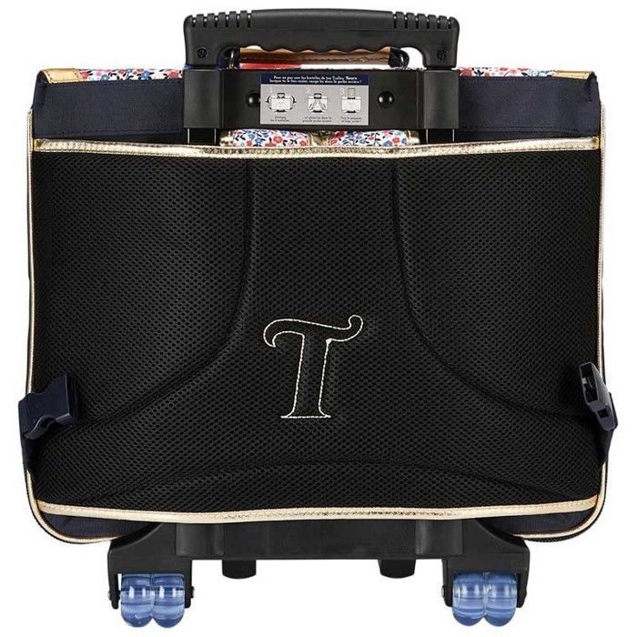 Cartable à roulettes - Tann's - Antonia - 41cm - Bleu marine - Fille - Primaire