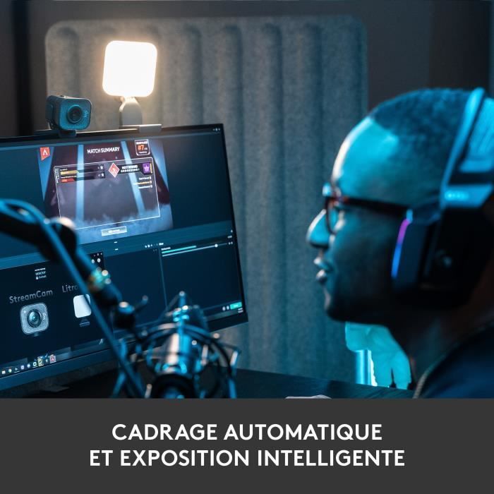 Webcam - Full HD 1080p - Logitech G - StreamCam - Microphone intégré - Graphite