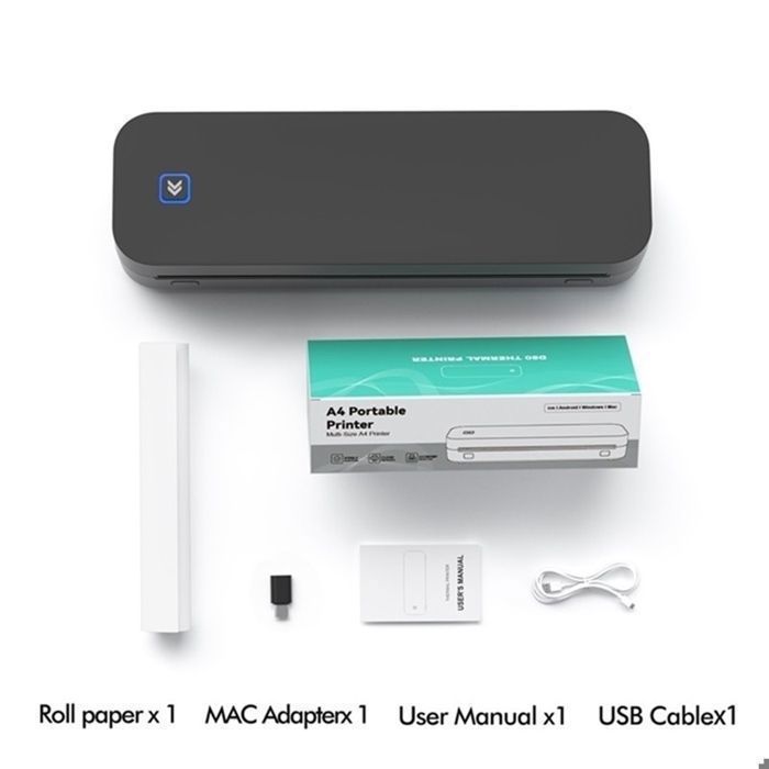 imprimante Bluetooth , Imprimante Thermique A4 (210*297mm),Compatible Android / IOS/Windows， aux familles de bureaux en plein air
