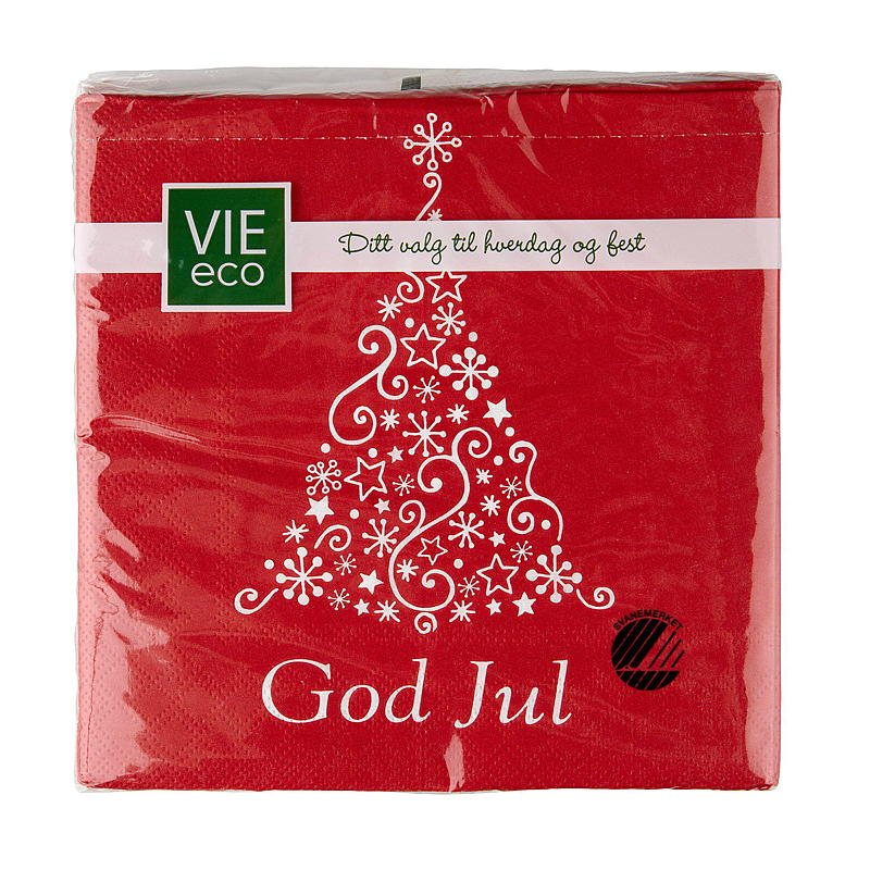 Serviettes de table Vie Eco, paquet de 20, 33 x 33 cm, motif de Noël