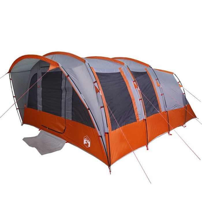 Waterproof grey tunnel family tent for 8 people