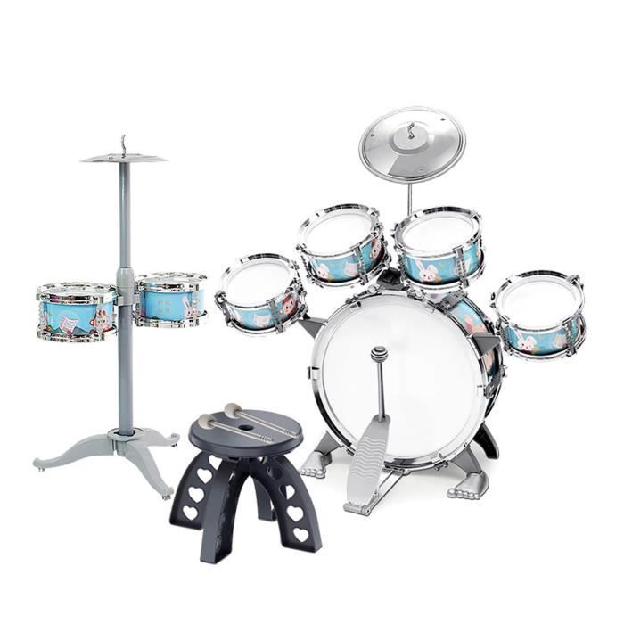 Kinderdrumstel - VVIKIZY - 7-delig drumstel - Luid geluid - Voor beginners - Vanaf 3 jaar