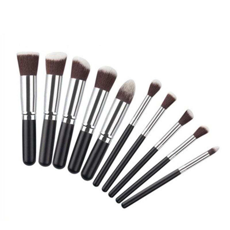 Sada štetcov na make-up Technique Pro - čierna/strieborná