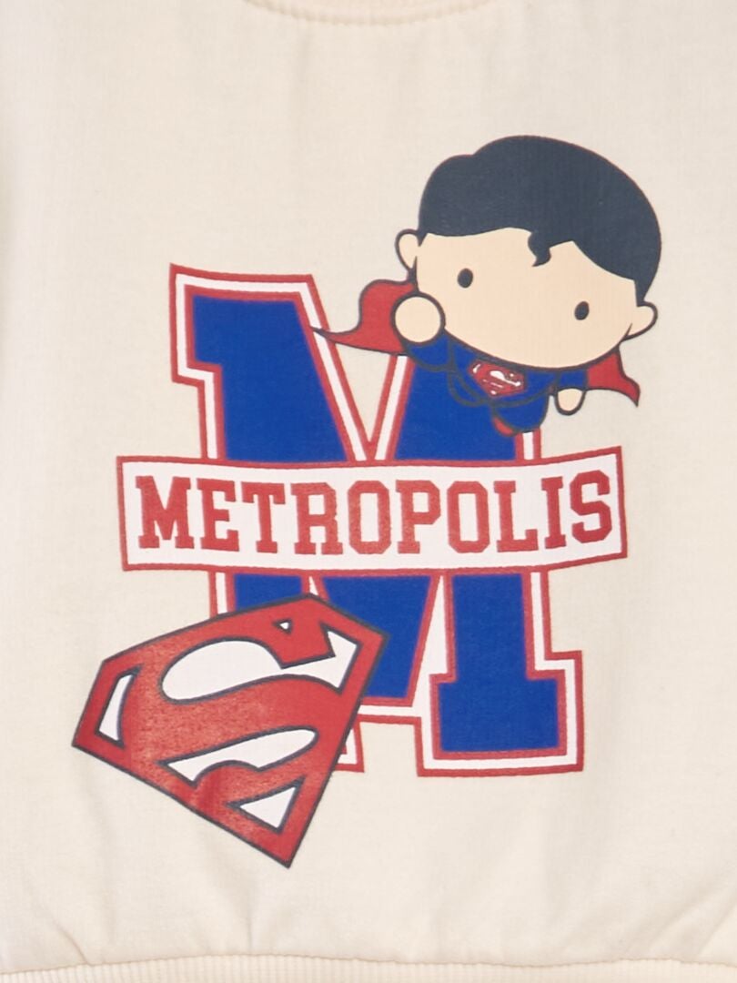 Superman 2-delige fleeceset - WIT