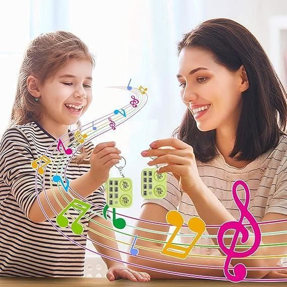 2 pezzi, portachiavi a forma di strumento musicale, portachiavi giocattolo a forma di strumento musicale