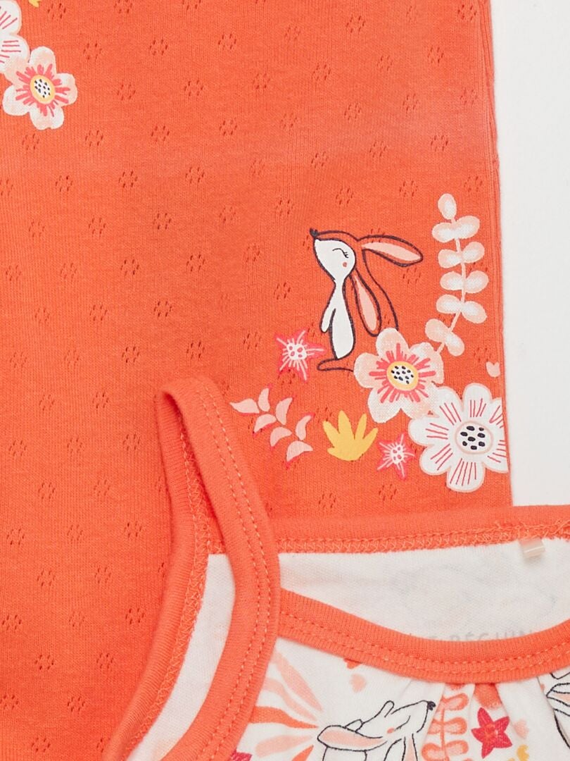 Conjunto de 2 bodys de punto 'Petit Beguin' - ROSA