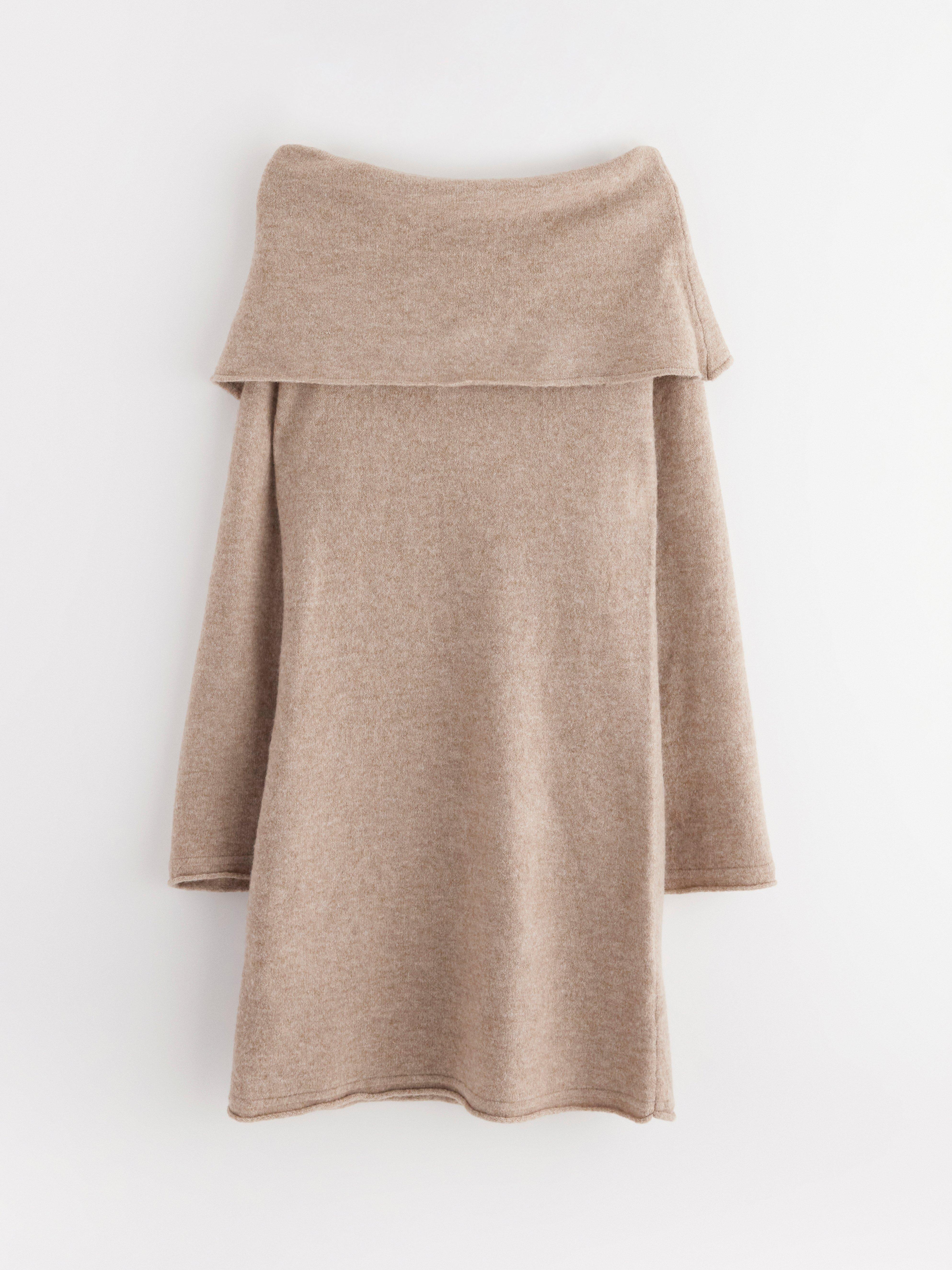 Minivestido de punto color beige