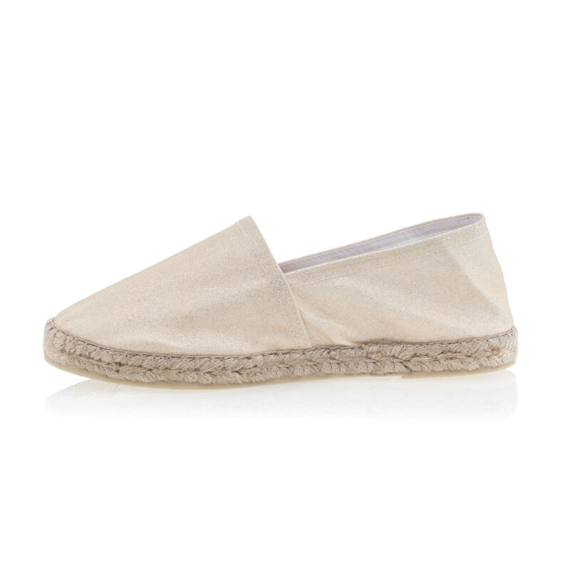Beige Espadrilles für Damen mit Seilsohlen