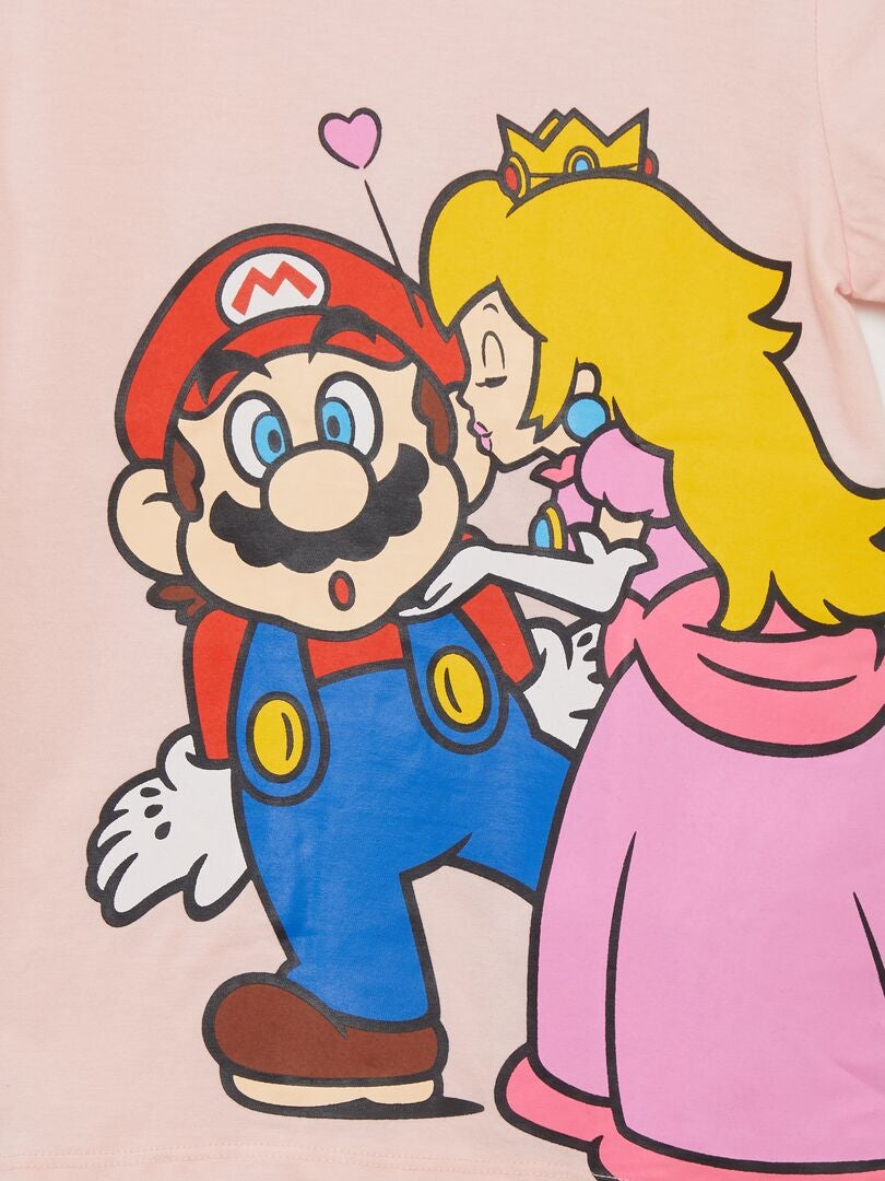 Koszulka z nadrukiem „Super Mario” – RÓŻOWA