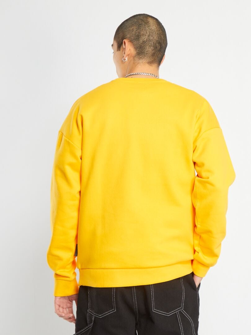 Sudadera de felpa de color liso - AMARILLA