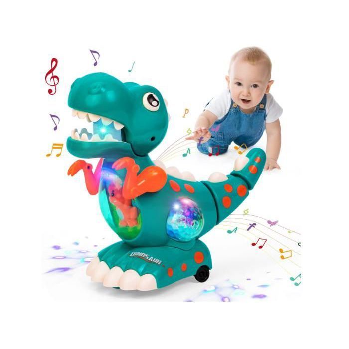 Dondolo - Zeaicos - Dinosauro musicale - 12-24 mesi - Musica e luci - ABS