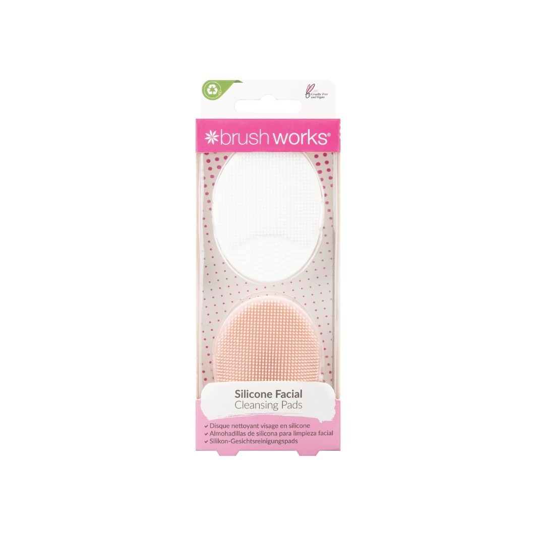 Brushworks 2 X Eponges de Nettoyage en Silicone