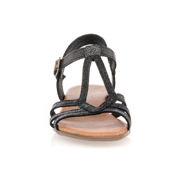 Sandalias negras para mujer / Zapatos de punta abierta