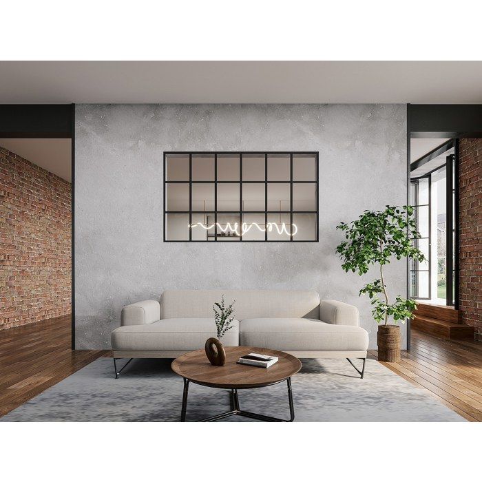 Verrière style orangerie en aluminium thermolaqué - 180x105 cm - Noir - ORANSA