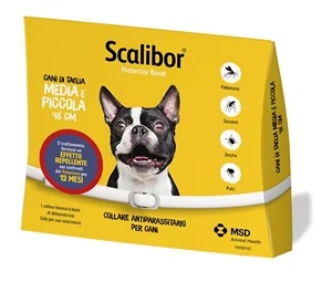 Coleira antiparasitária Scalibor Protector Band de 48 cm para cães.